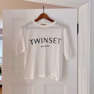 Twin-Set White Short Sleeve Tee